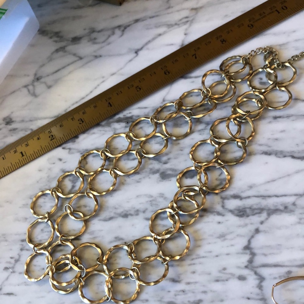 Matte gold necklace